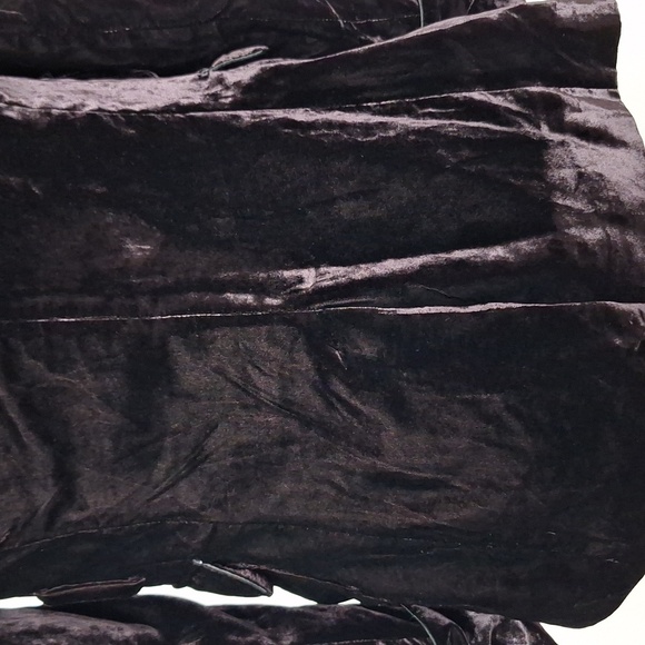 Amaryllis Dark Purple Velvet Romantic Whimsigoth Single Lapel Blazer Jacket XS - Picture 10 of 16